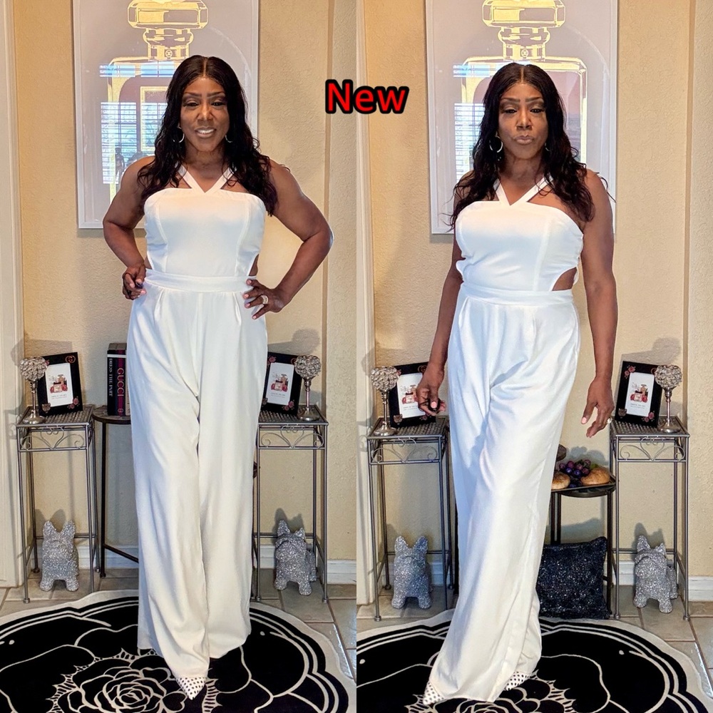 Charlotte Russe Chic White Jumpsuit